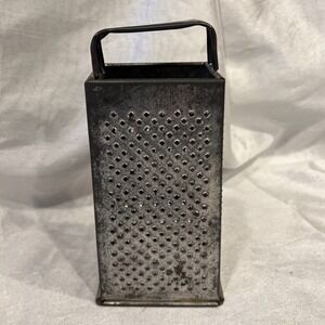 Vintage Biltrite Metal/Steel Box Type Cheese Grater Shredder 4 Sides USA  Rustic
